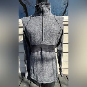 Lululemon Run Full Tilt Half Zip Sz10 Black